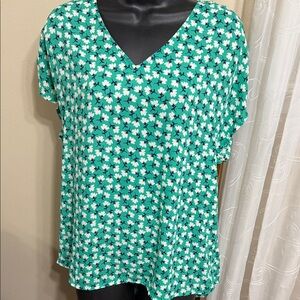 Floral Green Women's Top